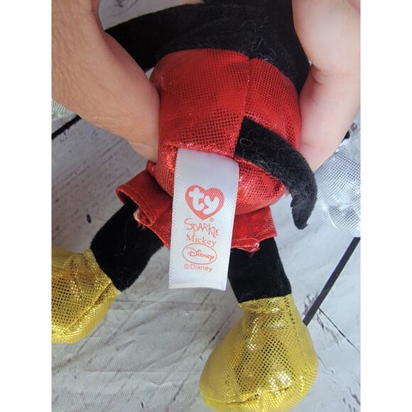 Ty Beanie Buddies Collection Sparkle Mickey Mouse Disney 8 Inches - Picture 5 of 6